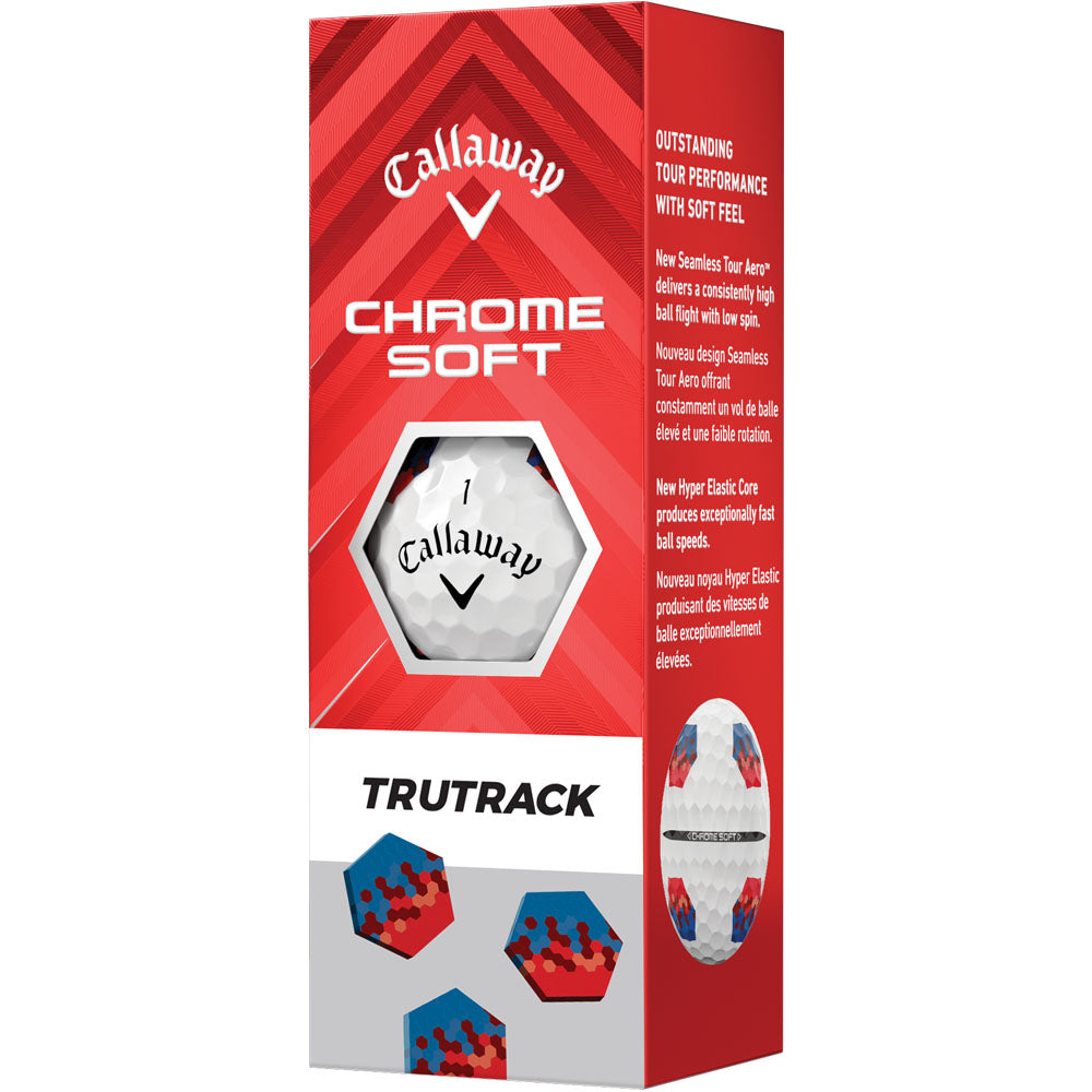 Callaway Chrome Soft TruTrack Golf Balls: White 12-Pack, Enhanced Alignment