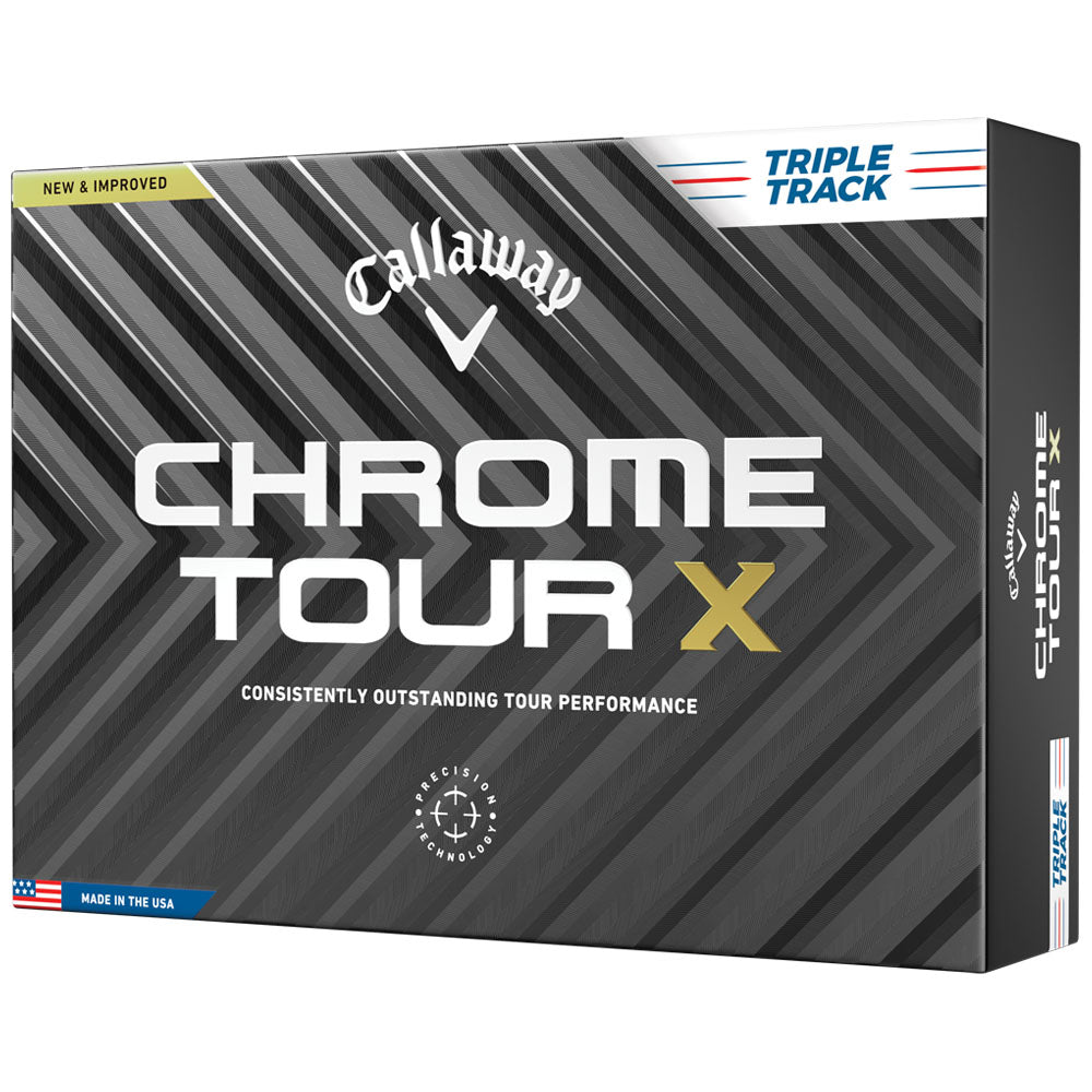 Callaway Chrome Tour X Triple Track Golf Balls 12-Pack: Speed, Control, Alignment
