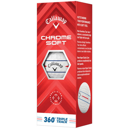 Callaway Chrome Soft 360 Triple Track Golf Balls - Enhanced Performance 12-Pack