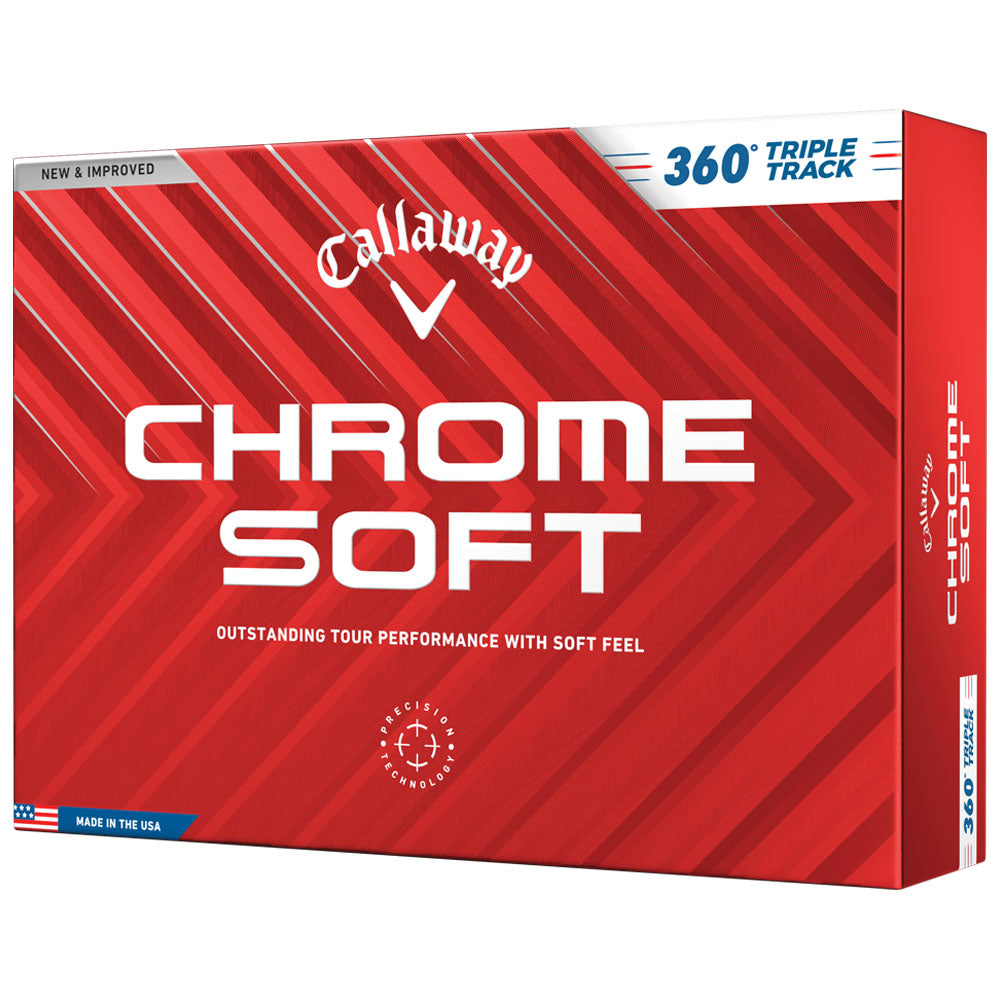 Callaway Chrome Soft 360 Triple Track Golf Balls - Enhanced Performance 12-Pack