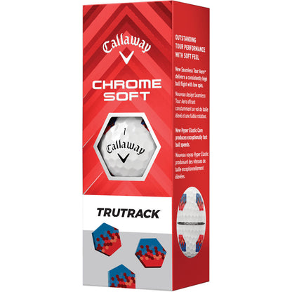 Callaway Chrome Soft TruTrack Golf Balls: White 12-Pack, Enhanced Alignment