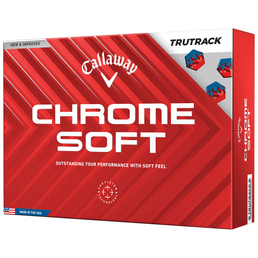 Callaway Chrome Soft TruTrack Golf Balls: White 12-Pack, Enhanced Alignment