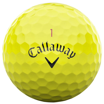 Callaway Chrome Tour X Yellow Golf Balls: Fast Core, Aero, Soft Cover