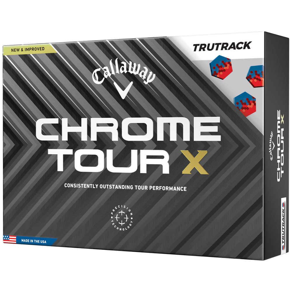 Callaway Chrome Tour X TruTrack Golf Balls: Ultimate Speed, Control, Precision Alignment, 12-Pack