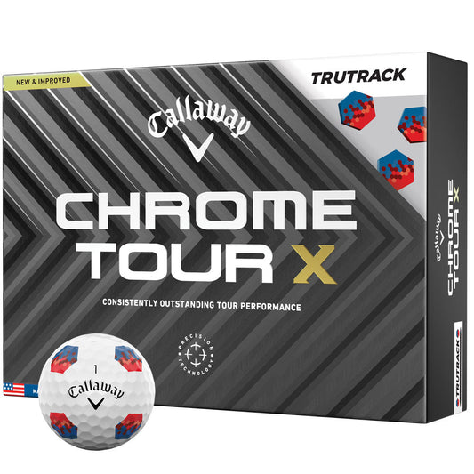 Callaway Chrome Tour X TruTrack Golf Balls: Ultimate Speed, Control, Precision Alignment, 12-Pack