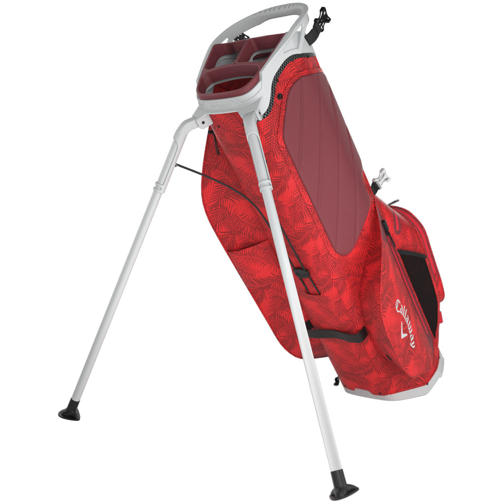 Fairway C HD Stand Bag - Red Palms/Light Grey