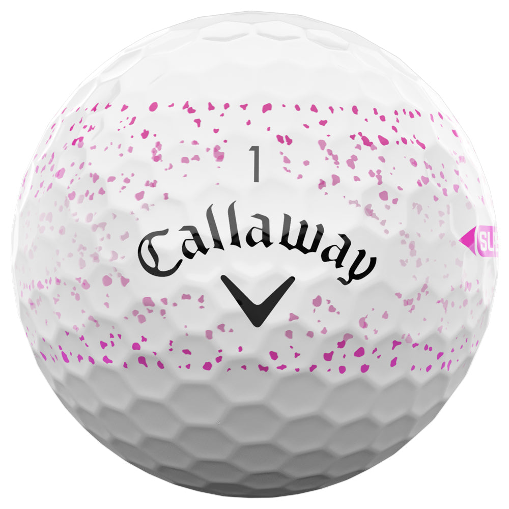 Callaway Supersoft Pink Splatter Golf Balls - 12 Pack - Soft Feel, Long Distance